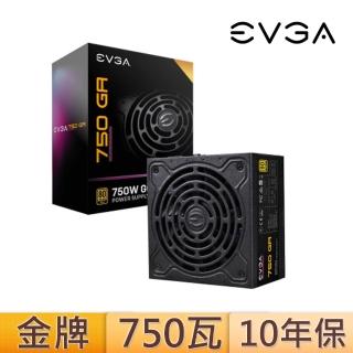 【EVGA 艾維克】750瓦 80PLUS金牌 電源供應器(750 GA)