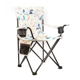 【POLER STUFF】日韓限定 POLER CAMPING CHAIR 輕便扶手露營摺疊椅(噴漆彩漾)