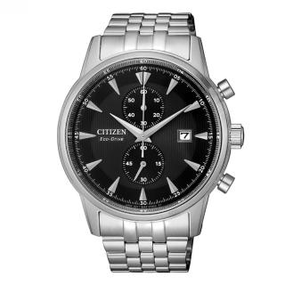 【CITIZEN 星辰】Chronograph系列 型男必備 光動能三眼計時腕錶(CA7001-87E)