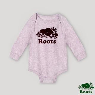 【Roots】Roots嬰兒- 經典海狸LOGO包屁衣(紫色)