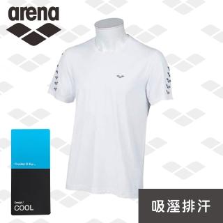 【arena】T 卹 日本款 AMUOJA50 男士短袖T卹 Uniwear 短袖襯衫Coolist游泳池畔服 限量(AMUOJA50)