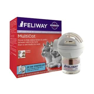 【FELIWAY】費利威 多貓好朋友費洛蒙插電組+補充瓶組(穩定貓咪情緒 買一送一)