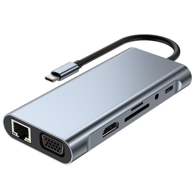 【ANTIAN】Type-C 11合1多功能HUB轉接器 HDMI USB3.0集線器 mac轉接頭