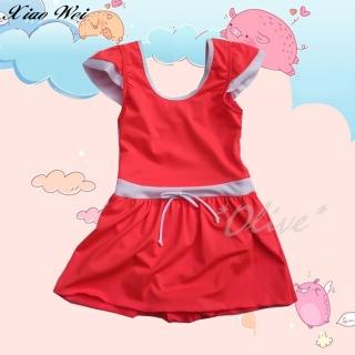 【Apple 蘋果牌】女童連身裙泳裝(NO.109699)