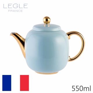 【LEGLE】如意/茶壺/淺藍/金邊(法國百年工藝)