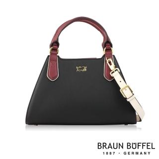 【BRAUN BUFFEL 德國小金牛】台灣總代理 焦點 大手提包-黑色(BF676-57-BK)