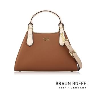 【BRAUN BUFFEL 德國小金牛】台灣總代理 焦點 大手提包-淺棕色(BF676-57-CS)