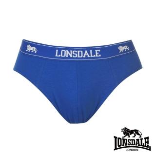 【LONSDALE 英國小獅】英式型男-低腰三角內褲2入(淺藍 LT421069)