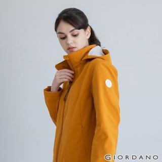 【GIORDANO 佐丹奴】女裝高機能袖章連帽外套(45 蘇丹棕黃)