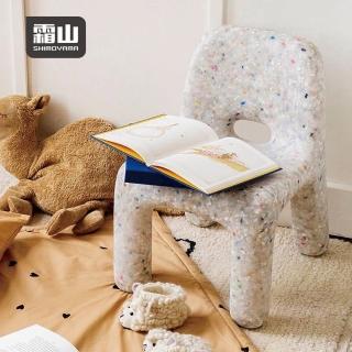 【SHIMOYAMA 霜山】水磨石北歐風安全圓角兒童椅凳(兒童椅 穿鞋椅 矮凳子)