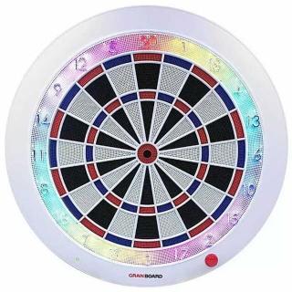 日本進口GRAN BOARD 3s象牙白藍牙飛鏢靶 電子飛鏢靶(全球限量1000台聖誕雪白款)