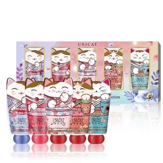 【UNICAT 變臉貓】招財貓護手霜禮盒5入X2盒 節慶/生日禮物(超好聞的香氛 最棒的送禮選擇)中秋節 教師節
