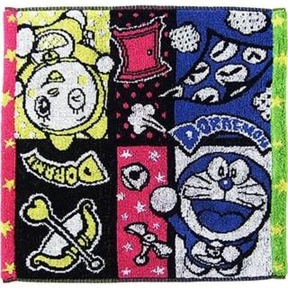 【小禮堂】哆啦A夢 純棉短毛巾 34x36cm 《彩格圖款》(平輸品)