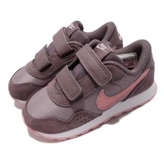 【NIKE 耐吉】休閒鞋 MD Valiant TDV 童鞋 經典款 麂皮 魔鬼氈 輕便 穿搭 小童 紫 粉(CN8560-200)