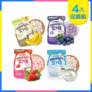 【IVENET 艾唯倪】優格豆豆餅4入組(口味任搭原味/香蕉/草莓/藍莓)