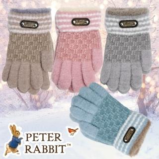 【PETER RABBIT 比得兔】兒童毛口保暖針織手套-16cm-GL5623/針織手套-15cm-GL5624(4雙入)