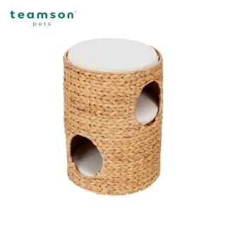 【Teamson pets】三層編織寵物窩/貓窩(附柔軟棉墊)
