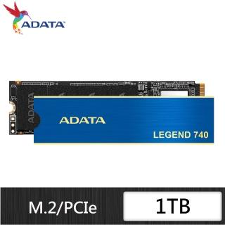 【ADATA 威剛】LEGEND 740 1TB PCIe3.0 M.2 SSD固態硬碟(讀：2500M/寫：2000M)