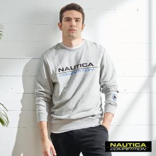 【NAUTICA】COMPETITION男裝運動風品牌LOGO長袖大學T(灰色)