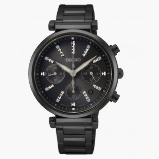 【SEIKO 精工】LUKIA 代言人推薦 太陽能計時晶鑽女錶V175-0DY0SD(SSC903J1)