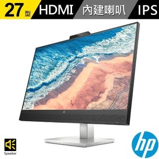 【HP 惠普】M27 Webcam 27型 視訊鏡頭顯示器(IPS/FHD/內建視訊鏡頭/喇叭)