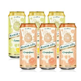 【即期品】德國Radler 0.0% 萊德無酒精啤酒風味飲-葡萄柚+檸檬(500ml*3+3入)