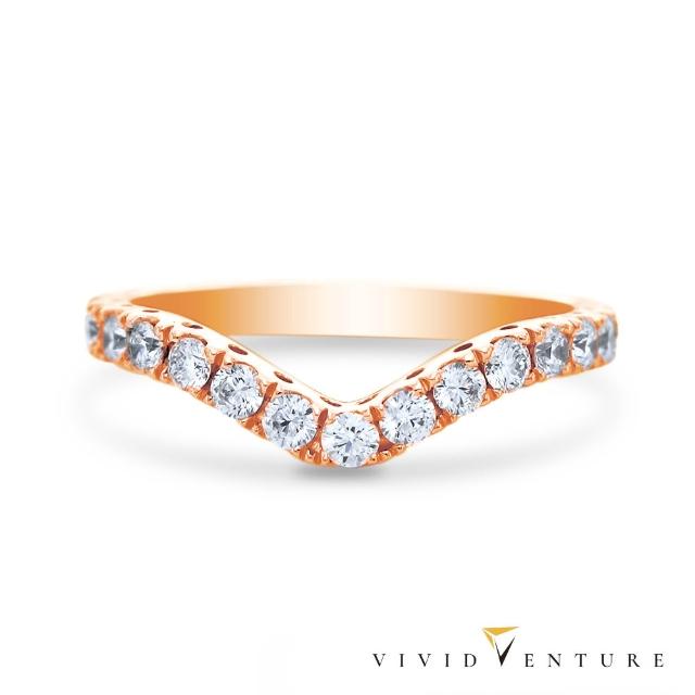 【Vividventure 亞帝芬奇】14K 25分 天然鑽石 真鑽 線戒 戒指 時尚 多色選
