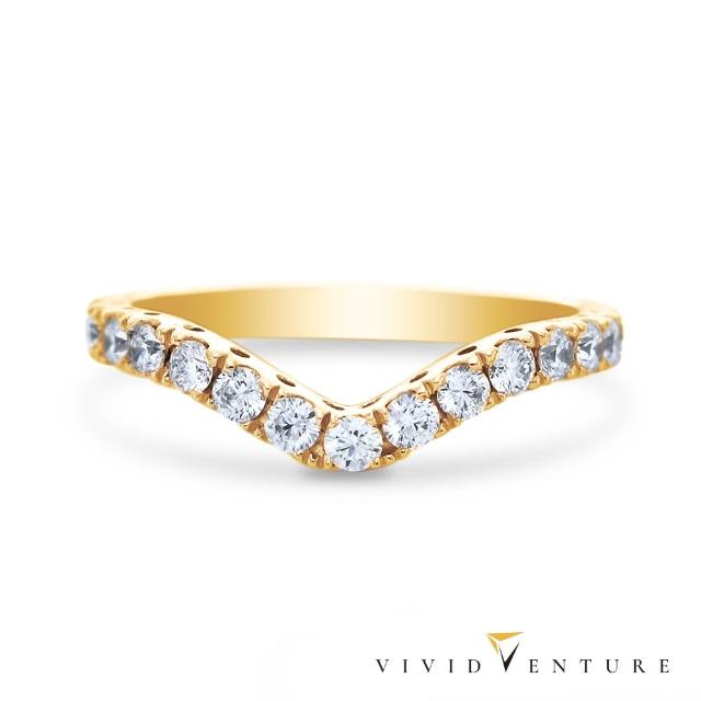 【Vividventure 亞帝芬奇】14K 25分 天然鑽石 真鑽 線戒 戒指 時尚 多色選