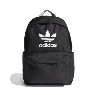 【adidas 愛迪達】後背包 Adicolor Backpack 男女款 愛迪達 三葉草 上學 外出 基本款 黑 白(H35596)