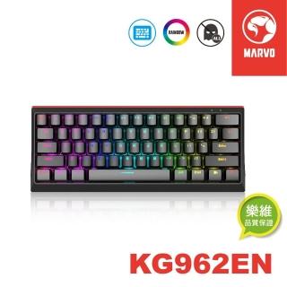 【MARVO魔蠍】歐洲魔蠍 Type-C 61鍵青軸機械式電競鍵盤KG962-EN(原廠保固一年)