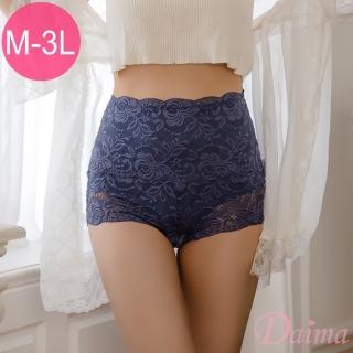 【Daima 黛瑪】塑身蕾絲內褲M-3XL/束腹顯瘦/提臀/女內褲(藍色)