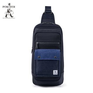 【PORTER INTERNATIONAL】PATCH WORK造型單肩包(深藍色)