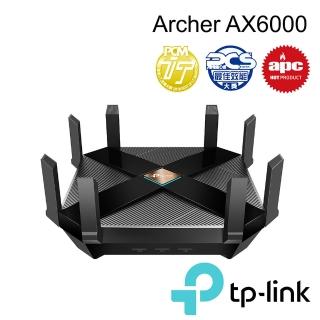 (2入組)【TP-Link】Archer AX6000 Gigabit雙頻無線網路wifi分享器路由器(支援IPHONE 11 Wi-Fi 6收發)