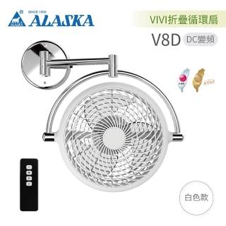 【ALASKA 阿拉斯加】VIVI折疊循環扇 白色款(V8D)