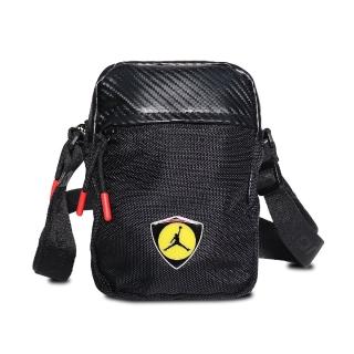 【NIKE 耐吉】斜背包 Ferrari Shoulder Bag 喬丹 飛人 法拉利 外出 輕便 小包 黑 黃(JD2213003GS-001)