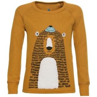 【ODLO】小童 ECO 銀離子 保暖型 圓領 上衣(油棕)