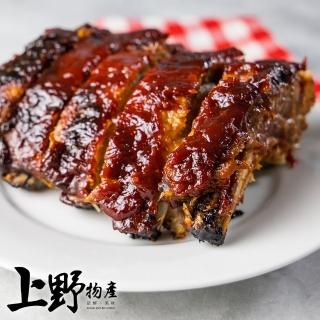 【中秋烤肉 上野物產】美式炭燒醬烤豬肋排 x2包(500g±10%/包)