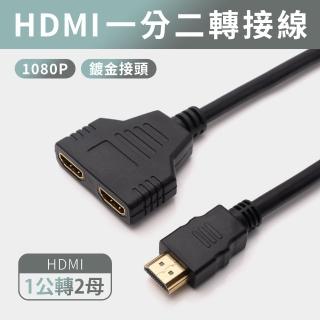 HDMI 1080P 1公轉2母 分接線 支援HDMI 1.4版