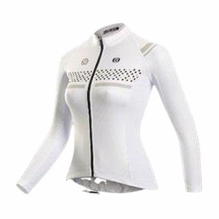 【MONTON】星晴白色女款抓絨長上衣(長袖自行車服/長袖車衣/單車服/自行車衣/零碼款/大尺碼)
