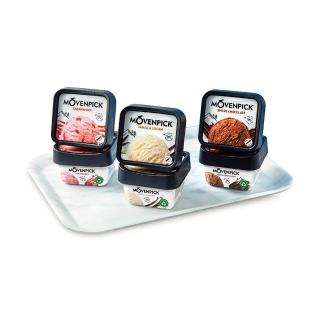 【Movenpick 莫凡彼】100ml迷你杯冰淇淋18盒/箱(香草/草莓/巧克力/咖啡/焦糖布丁/芒果雪酪/黑醋栗雪酪)
