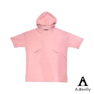 【A.Brolly 亞伯尼】石墨烯即暖帽T兒童(深海藍/蜜桃粉)