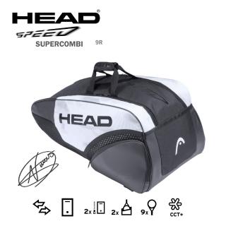 【HEAD】9支裝球拍袋 限量贈網球鑰匙圈 Djokovic SUPERCOMBI 後背包 衣物袋(283101)