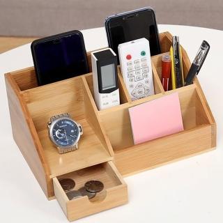 【桃花源創意工坊】家居辦公化妝品木質收納盒創意收納盒(家具)