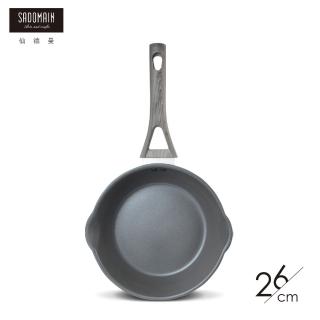 【SADOMAIN 仙德曼】銀雪系列-日本大金不沾平底鍋26cm(平底鍋/不沾鍋/平煎鍋)