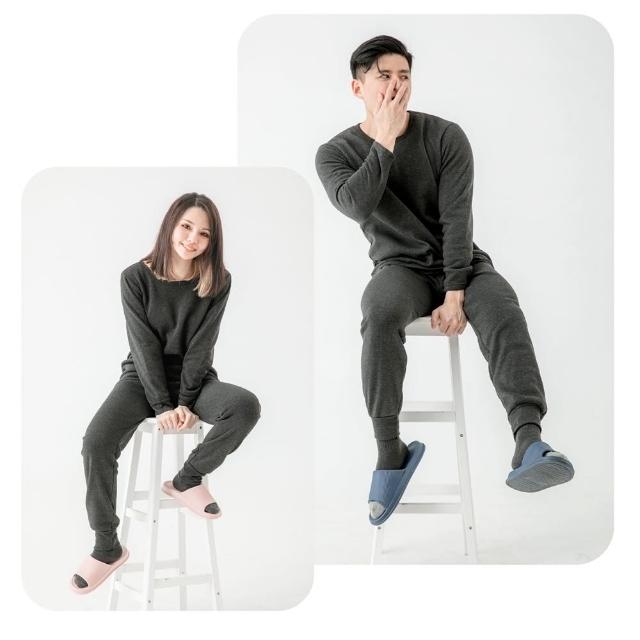 【MI MI LEO】3件組-台灣製舒適保暖刷毛居家衣褲(舒適 安心睡眠)