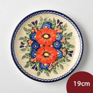 【波蘭陶】奼紫嫣紅系列 圓形餐盤 19cm 波蘭手工製