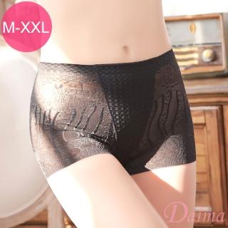 【Daima 黛瑪】蠶絲塑身無痕內褲M-XXL/親膚中腰塑褲/提臀束腹瘦身/束褲(黑色)