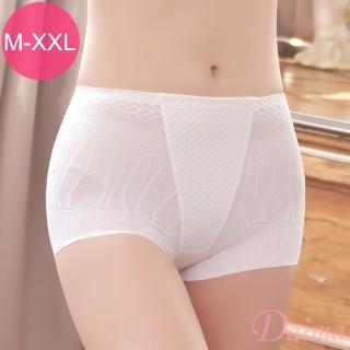 【Daima 黛瑪】蠶絲塑身無痕內褲M-XXL/親膚中腰塑褲/提臀束腹瘦身/束褲(白色)