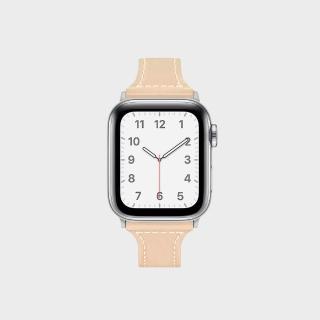【Aholic】Apple Watch 皮革錶帶 38/40mm - 杏色
