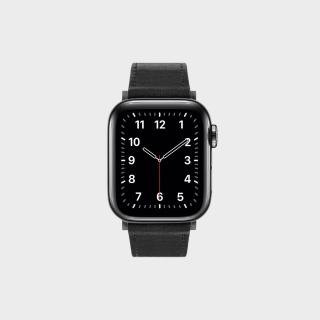 【Aholic】Apple Watch 皮革錶帶 42/44mm - 黑色